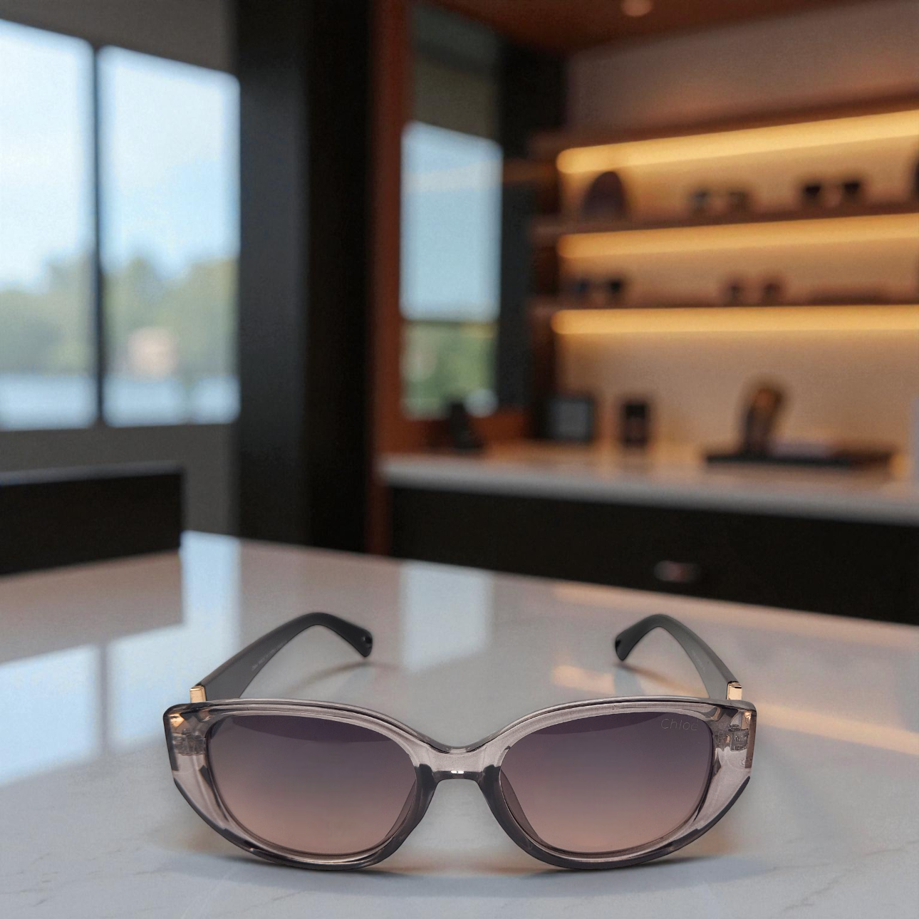 Chloé Crystal Black Cat-Eye