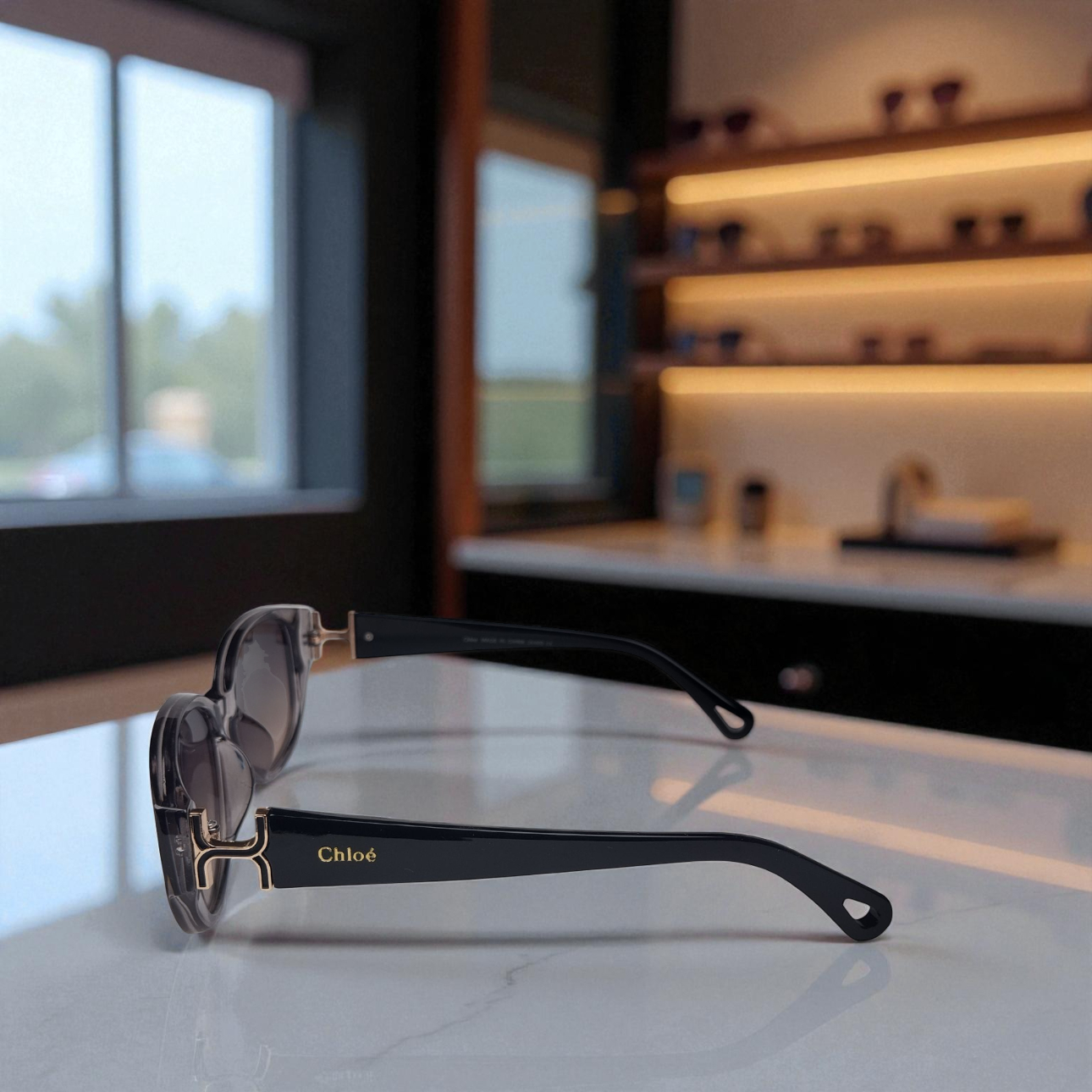 Chloé Crystal Black Cat-Eye