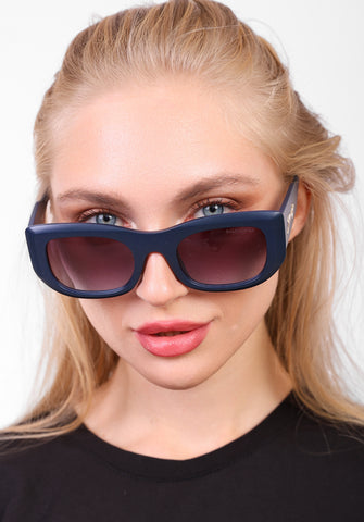 Balenciaga Iconic Signature Navy Sunglasses - A Sleek Statement Piece ✨