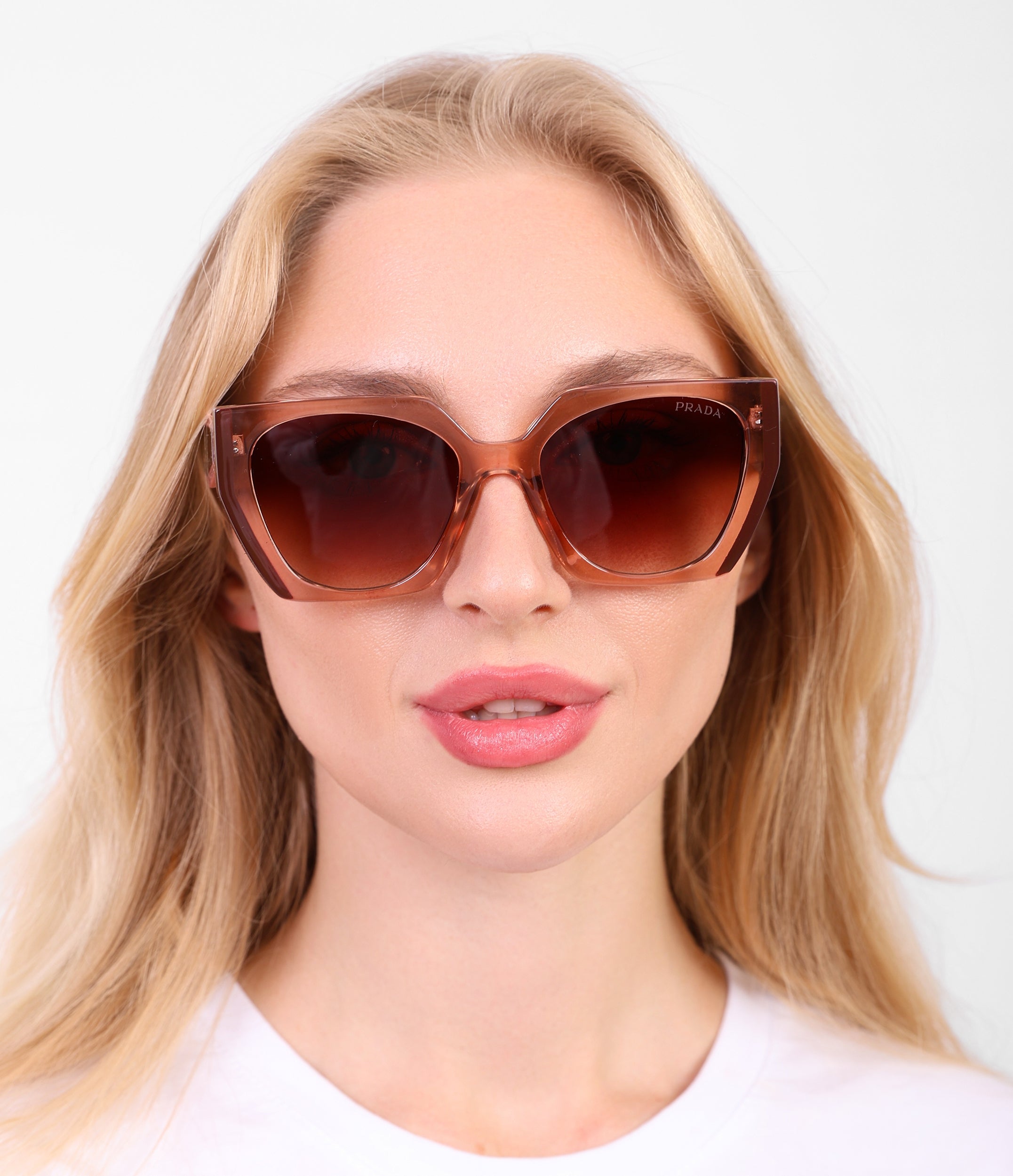 Blush & Brown Prada Sunglasses with Gradient Lenses