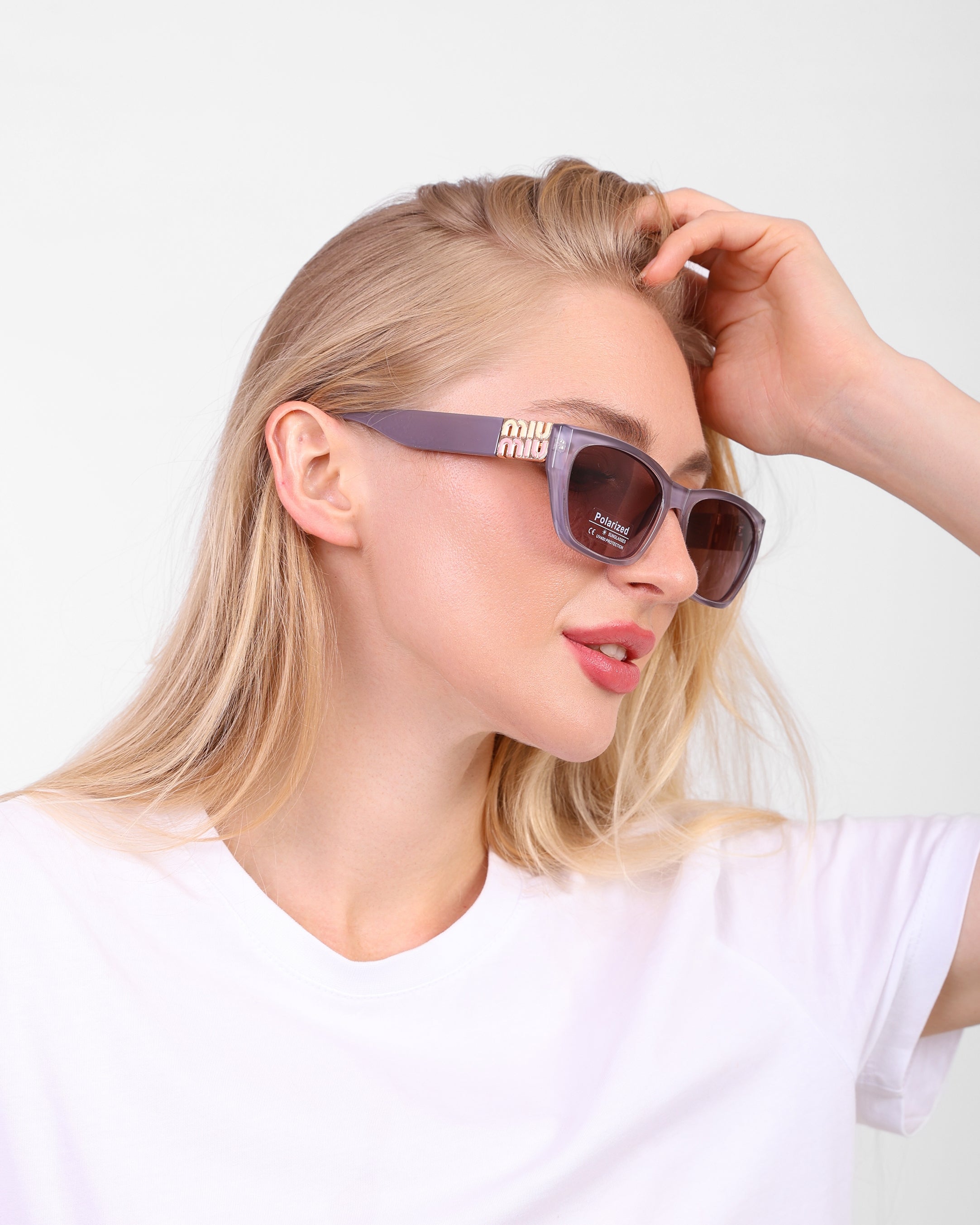 Miu Miu Monogram Rectangular Sunglasses