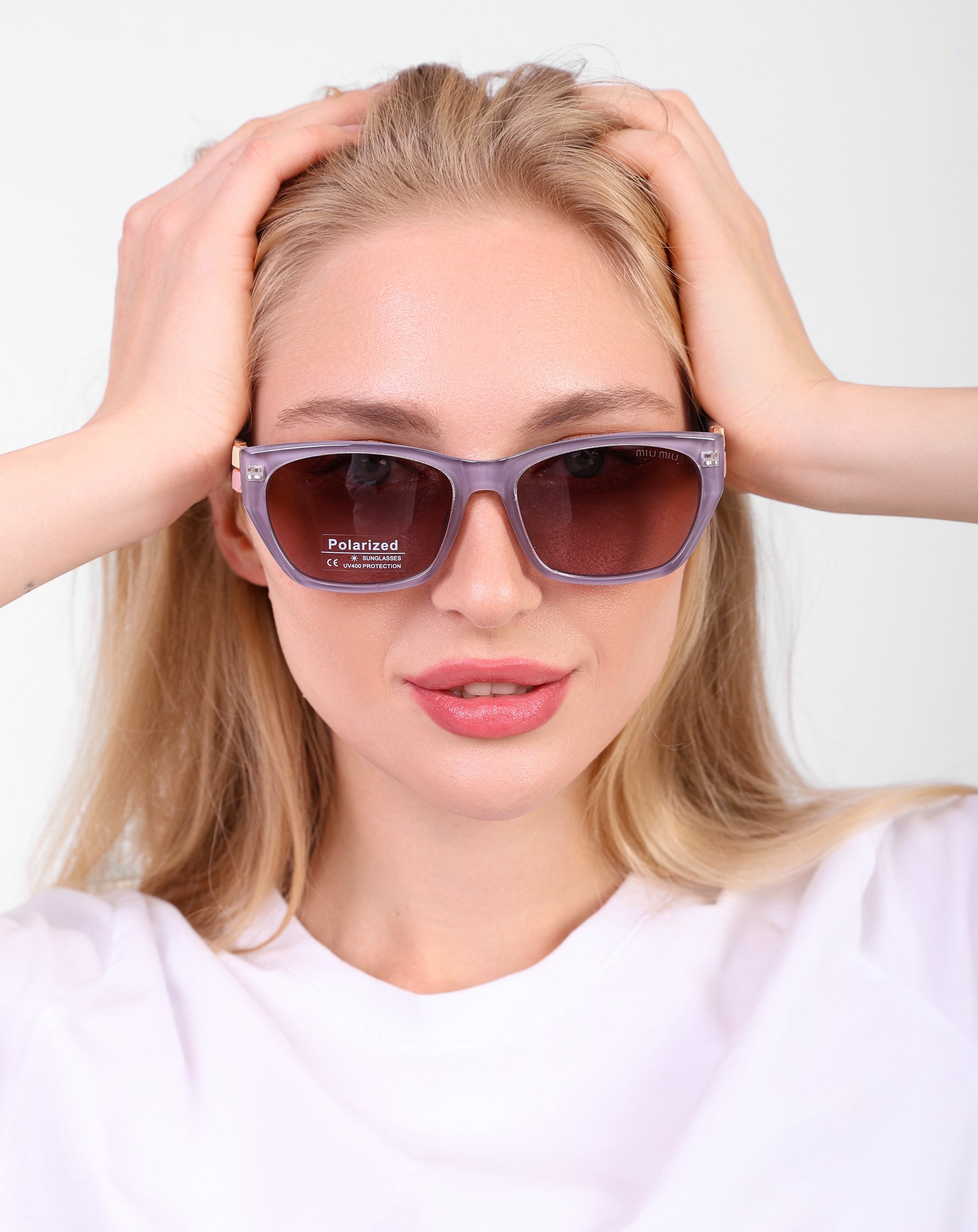 Miu Miu Monogram Rectangular Sunglasses