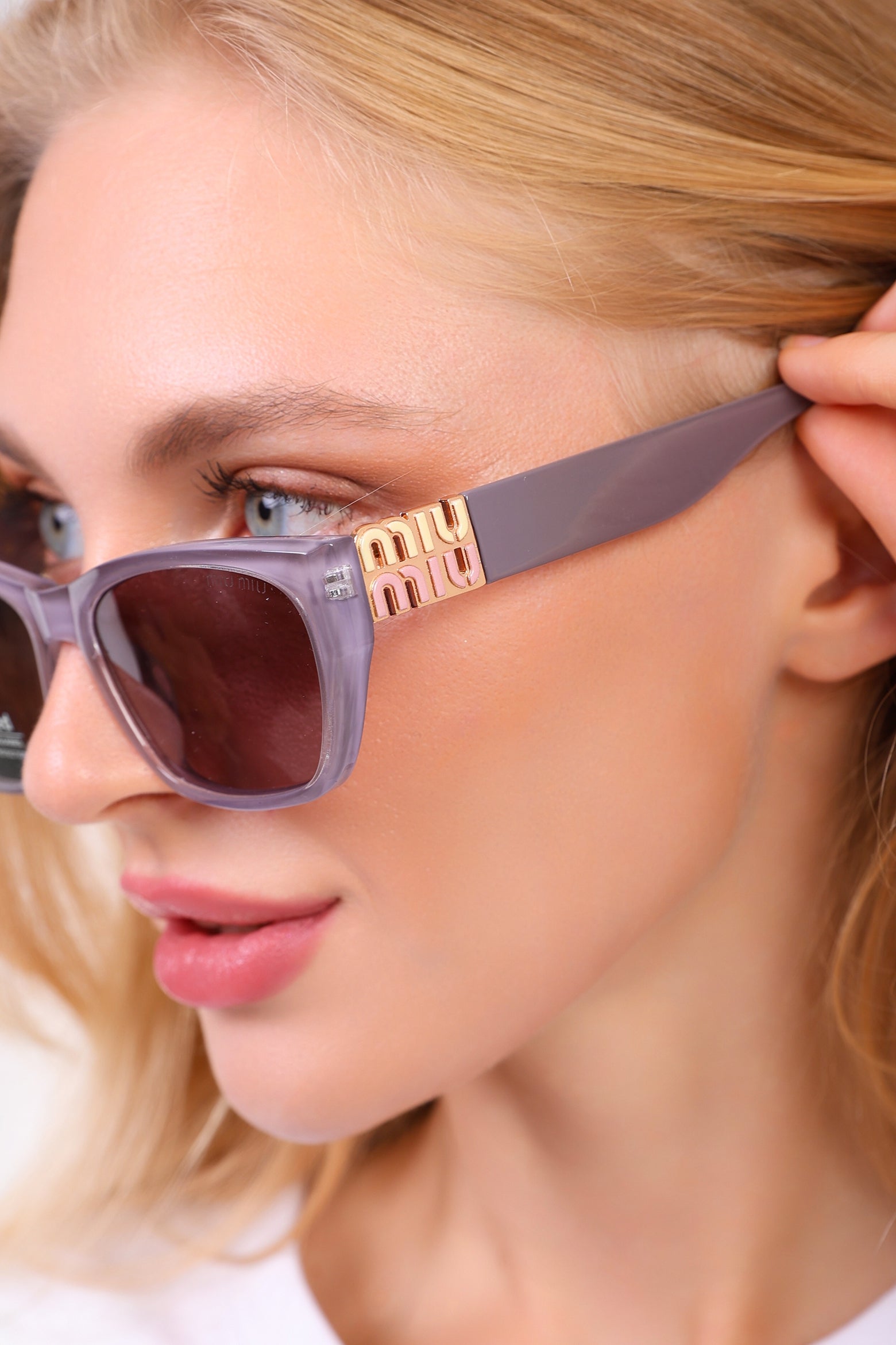 Miu Miu Monogram Rectangular Sunglasses
