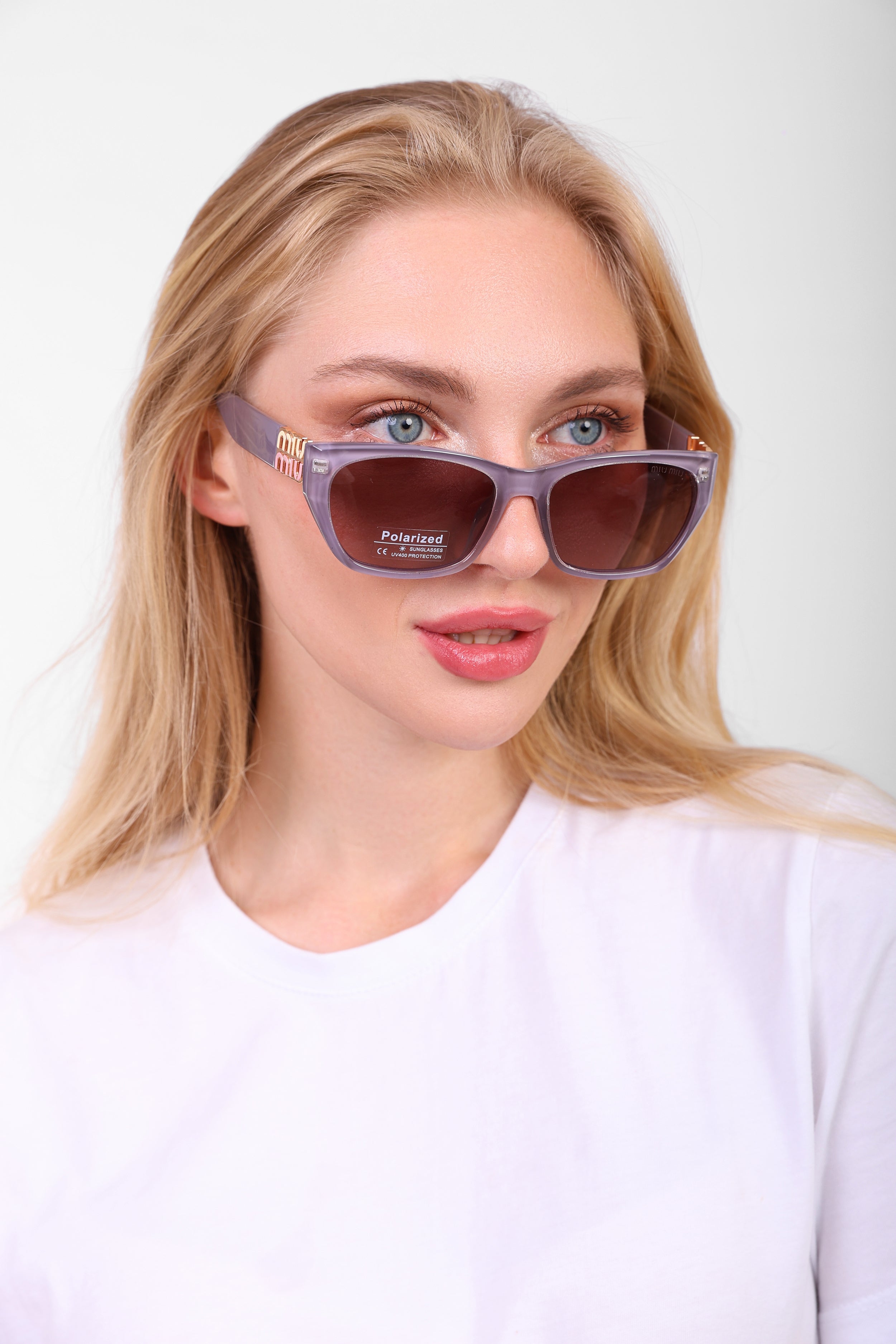 Miu Miu Monogram Rectangular Sunglasses