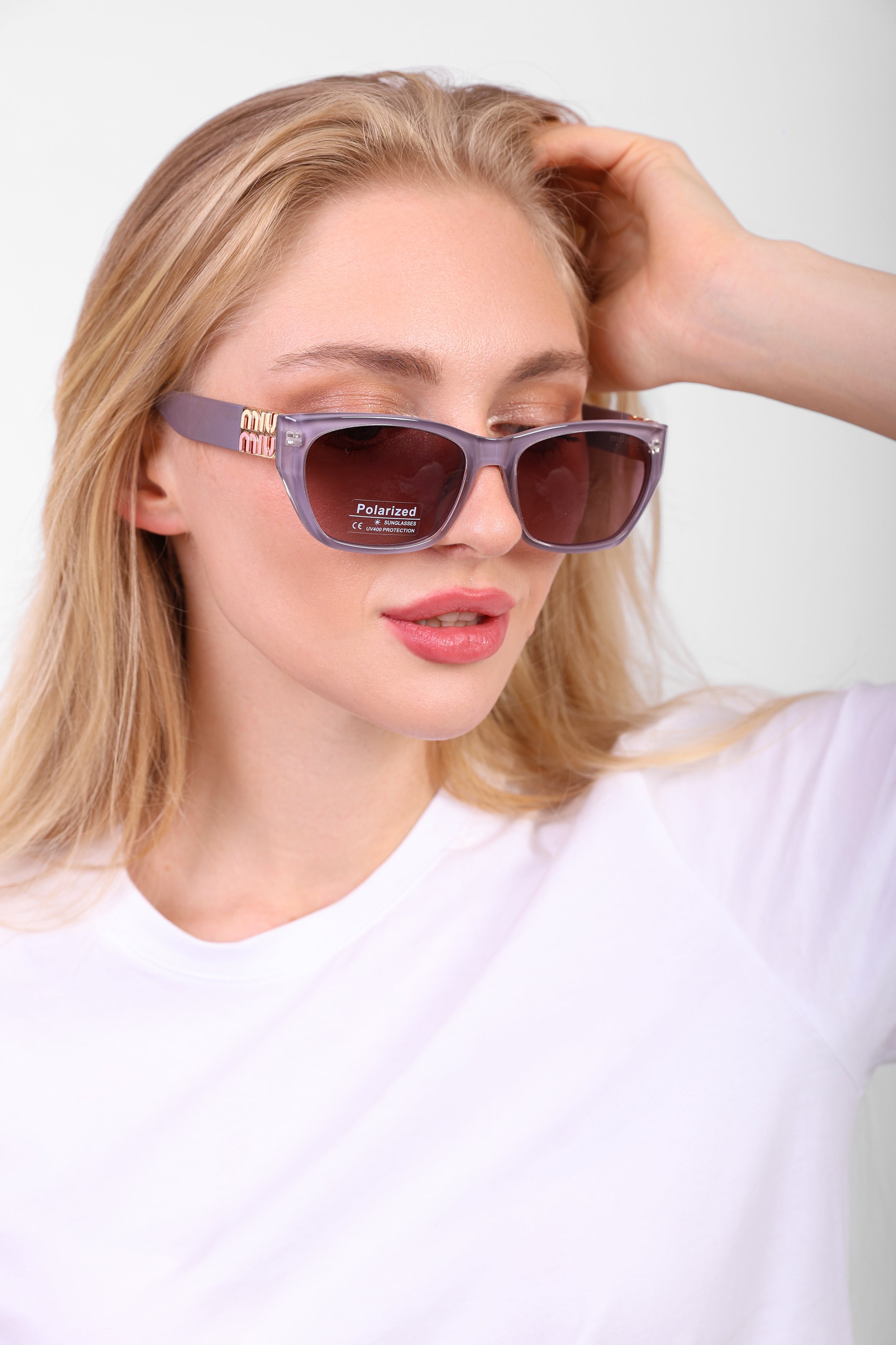 Miu Miu Monogram Rectangular Sunglasses