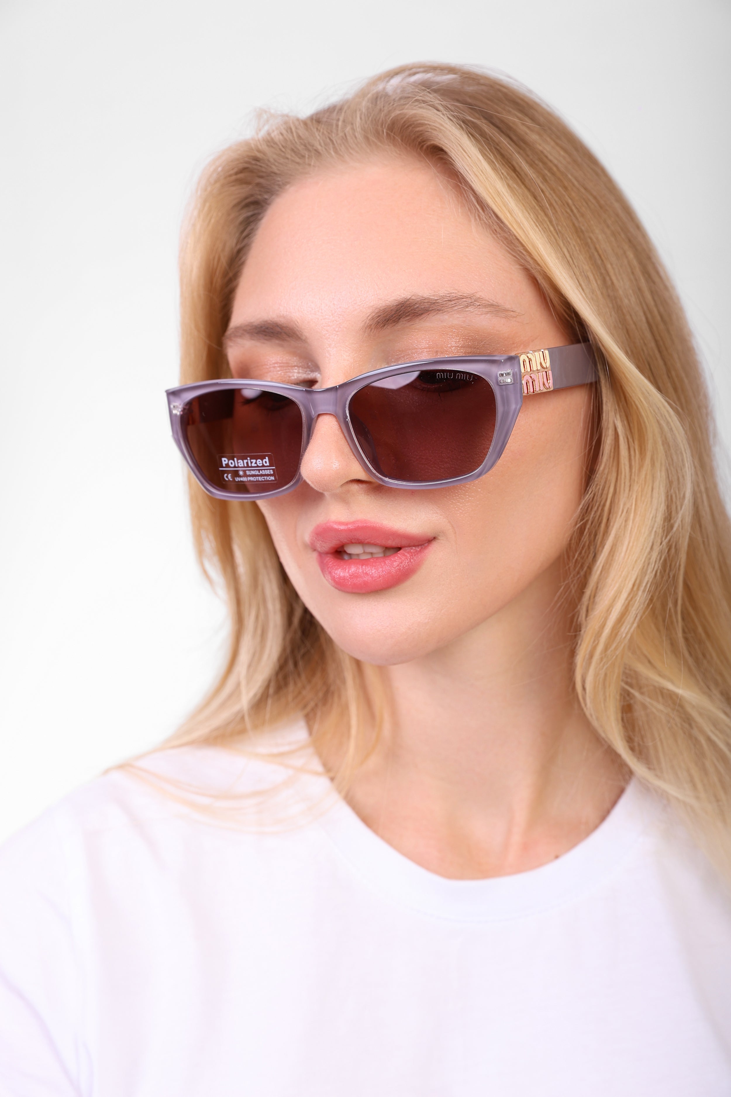 Miu Miu Monogram Rectangular Sunglasses