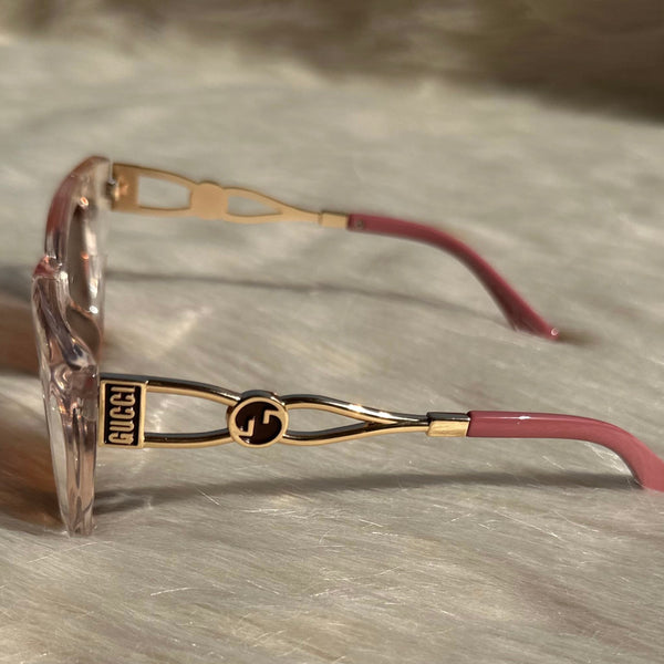 Gucci Crystal Pink Polarized Oversized Sunglasses – Chic and Bold