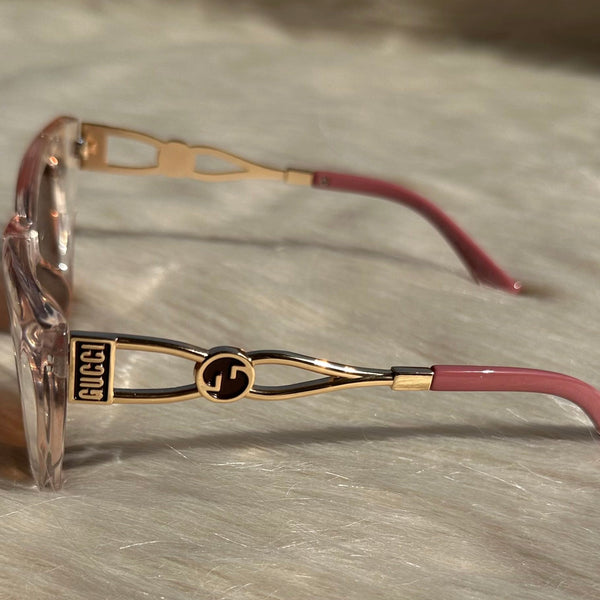 Gucci Crystal Pink Polarized Oversized Sunglasses – Chic and Bold