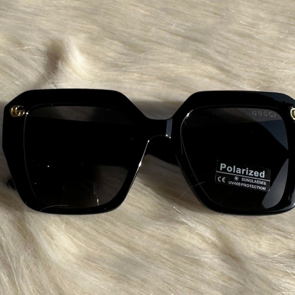 Gucci Oversized GG Black Polarized Sunglasses – Bold Elegance Redefined