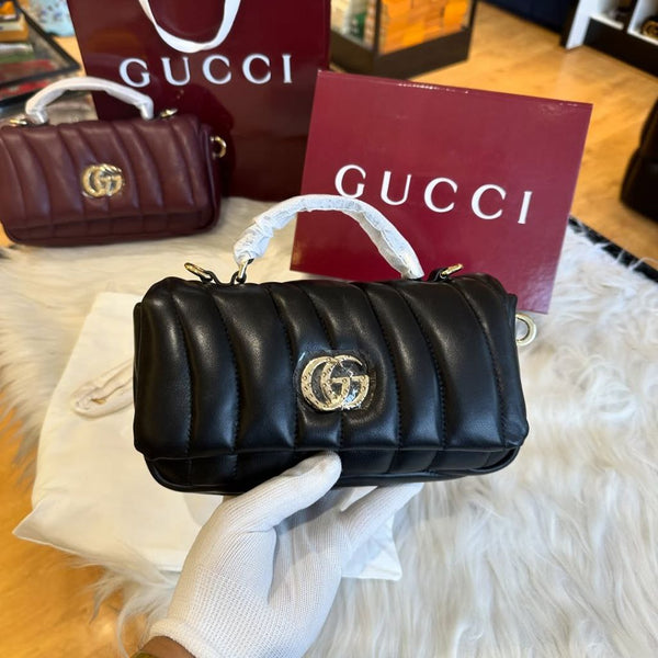 Gucci GG Marmont Mini Matelassé Shoulder Bag – Black Leather