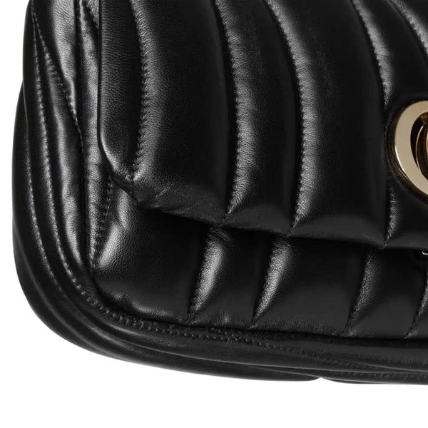Gucci GG Marmont Mini Matelassé Shoulder Bag – Black Leather