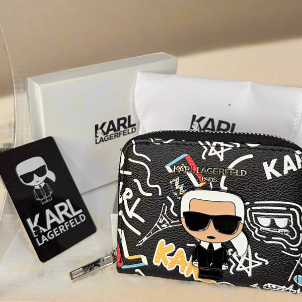 Karl Lagerfeld Graffiti Zip Wallet