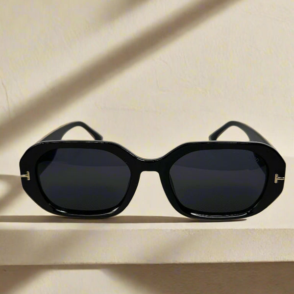 Tom Ford Elegant Black Round Sunglasses