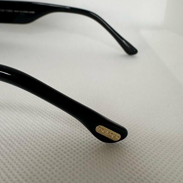 Tom Ford Elegant Black Round Sunglasses