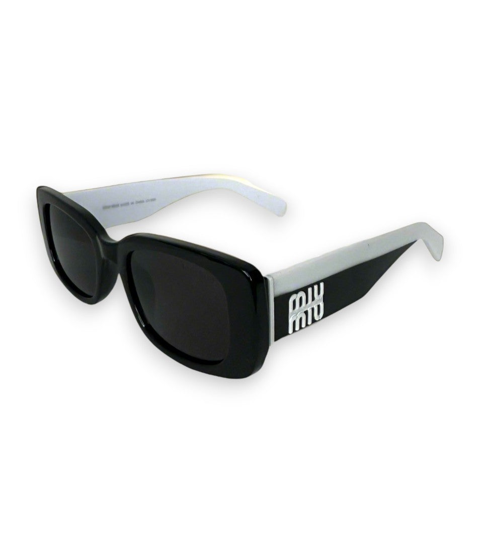 Miu Miu Monochrome Logo Statement Sunglasses