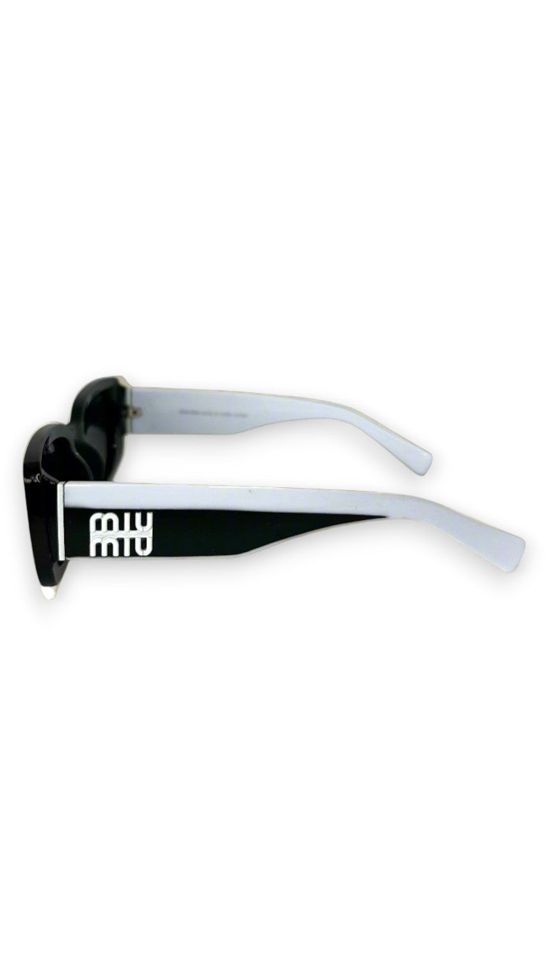 Miu Miu Monochrome Logo Statement Sunglasses