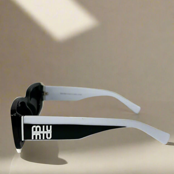 Miu Miu Monochrome Logo Statement Sunglasses