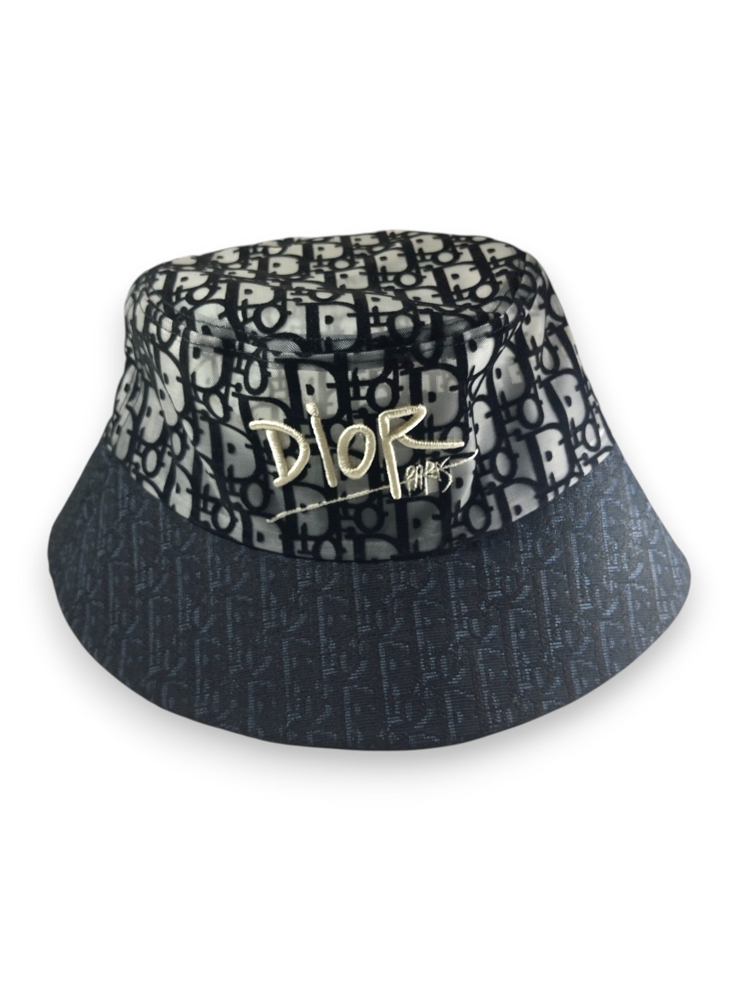 Reversible Dior-Inspired Monogram Bucket Hat