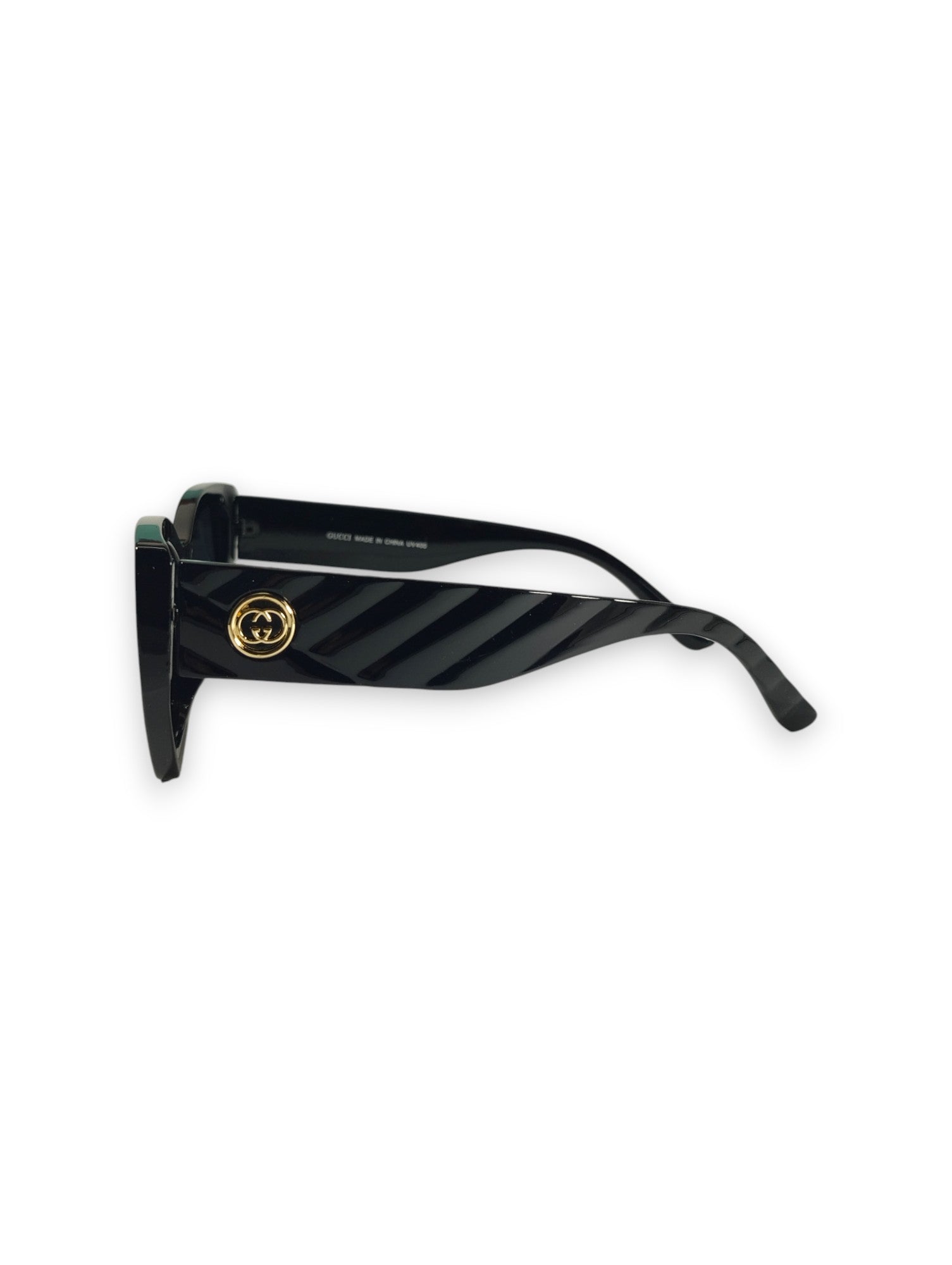 Bold Icon: Gucci-Inspired Black Polarized Sunglasses