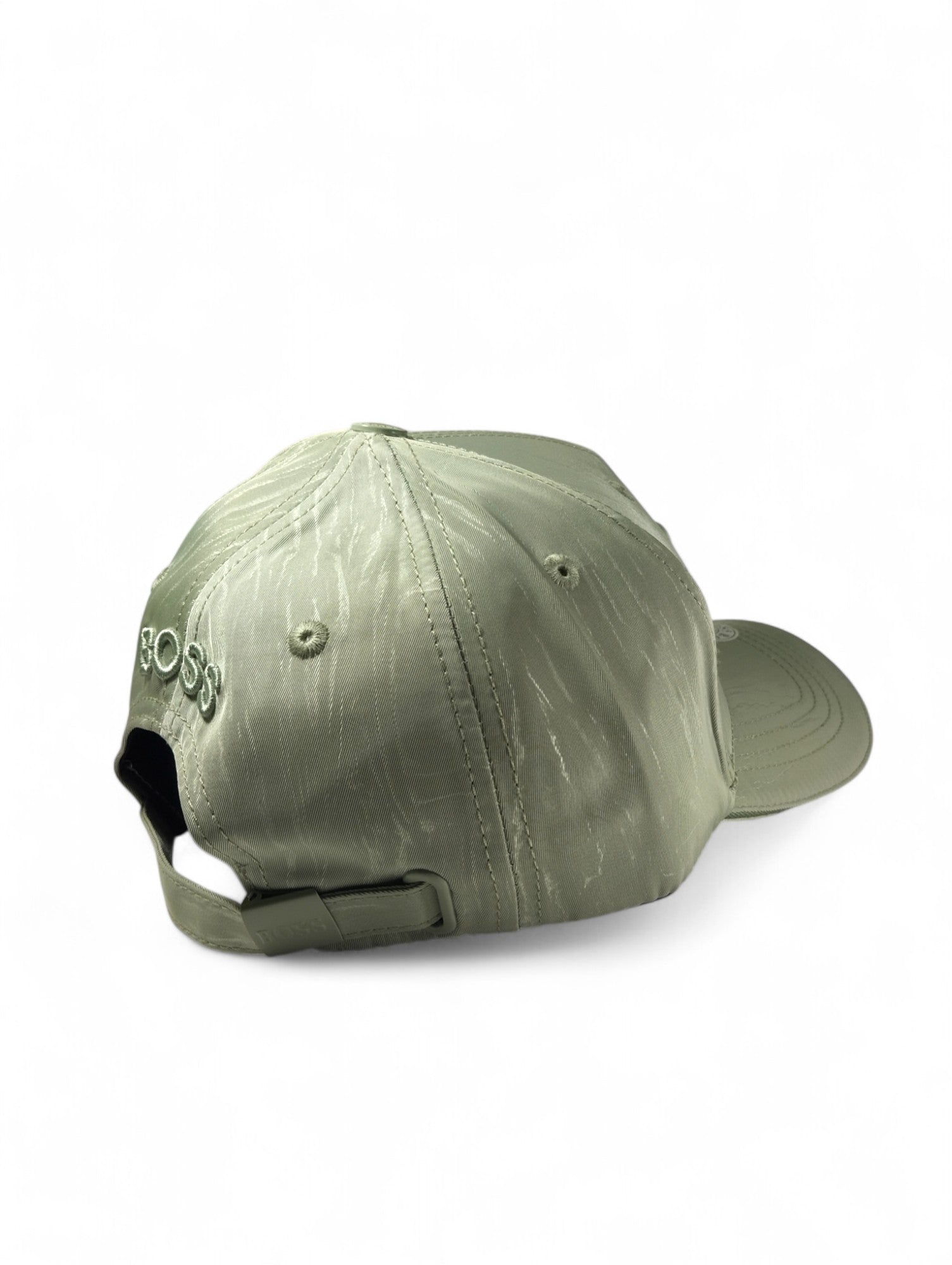 Textured Elegance: Olive Green BOSS-Inspired Baseball Cap