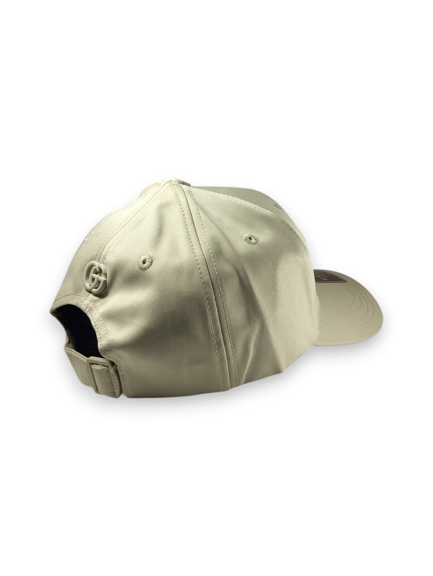 Elegant Beige: Gucci-Inspired Baseball Cap with Embossed Logo