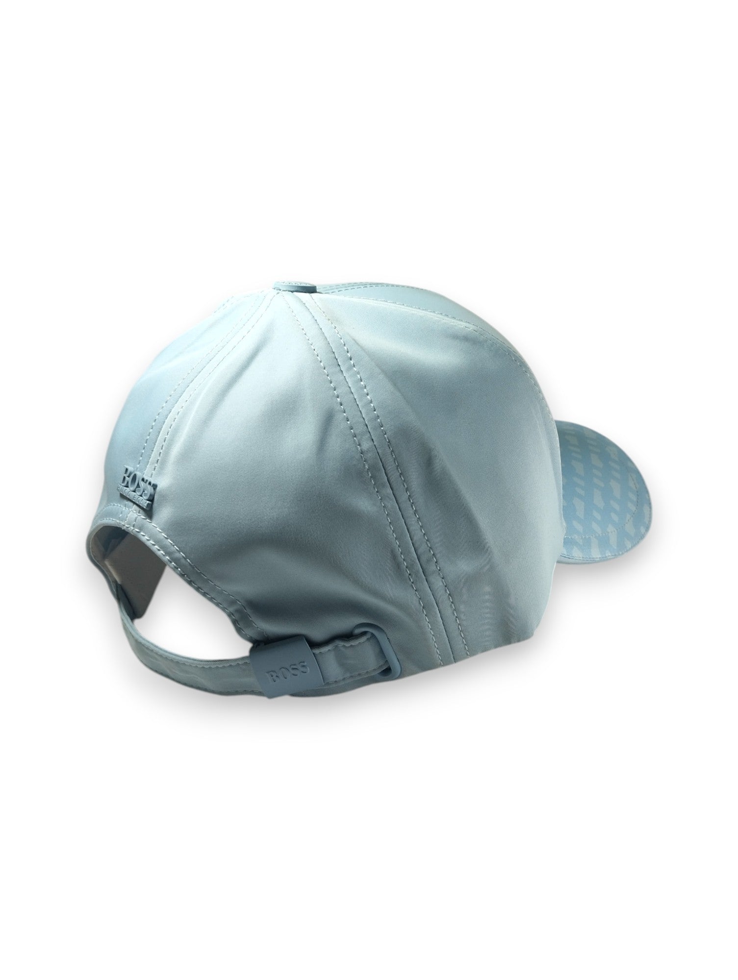 Light Blue BOSS: Branded Baseball Cap with Patterned Visor