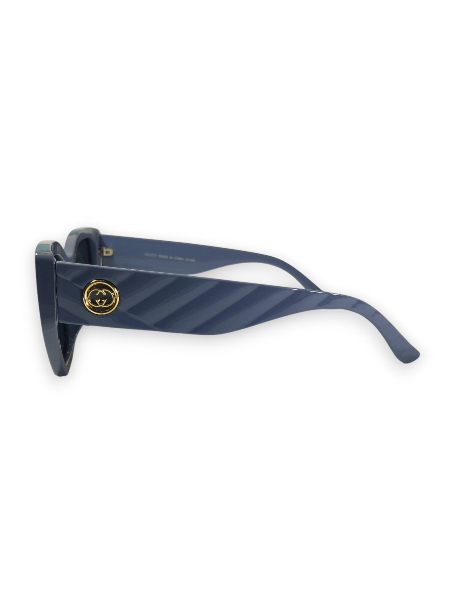 Striking Blue: Gucci-Inspired Polarized Sunglasses with Iconic Logo