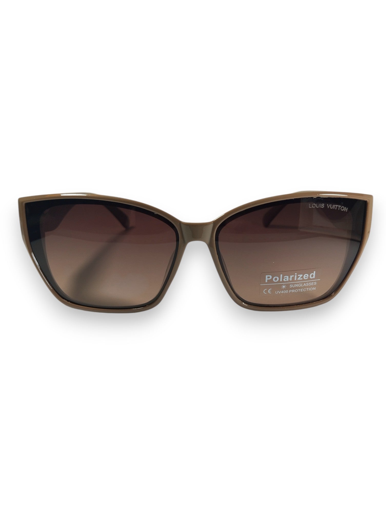 Signature Monogram: Louis Vuitton-Inspired Brown Polarized Sunglasses