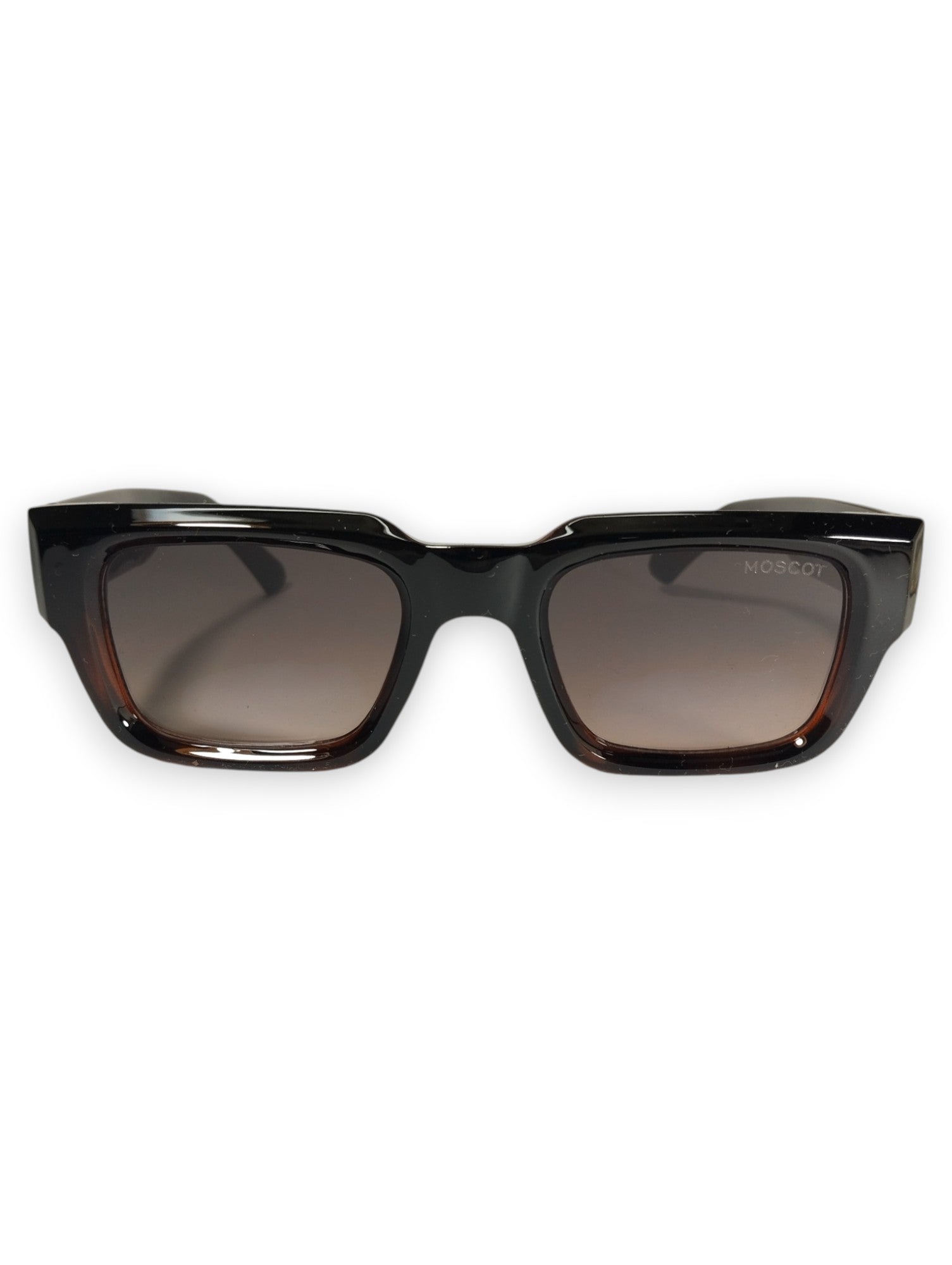 Retro Chic: Moscot-Inspired Gradient Sunglasses in Havana Brown
