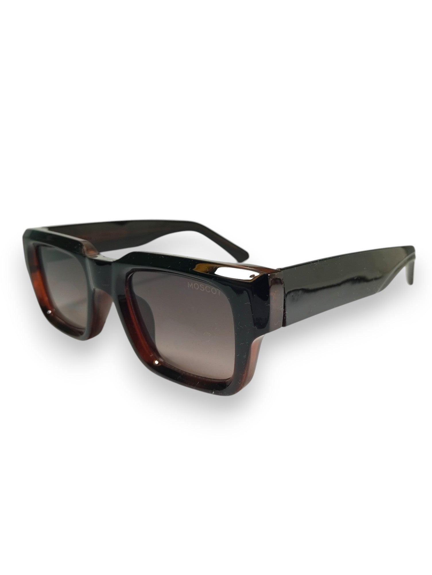 Retro Chic: Moscot-Inspired Gradient Sunglasses in Havana Brown