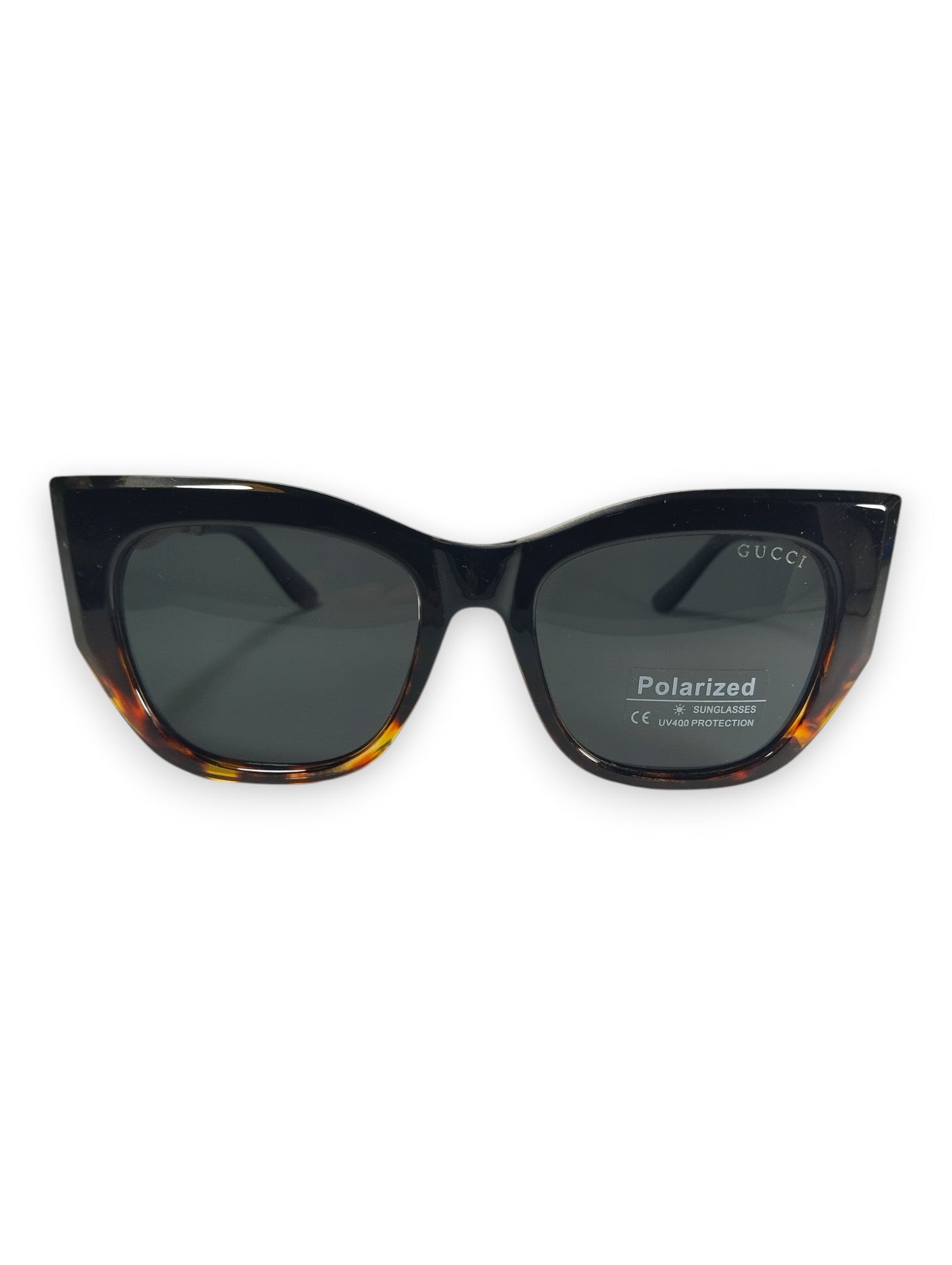 Gucci Polarized Cat-Eye Sunglasses – Iconic Gold Accent & Tortoiseshell Frame