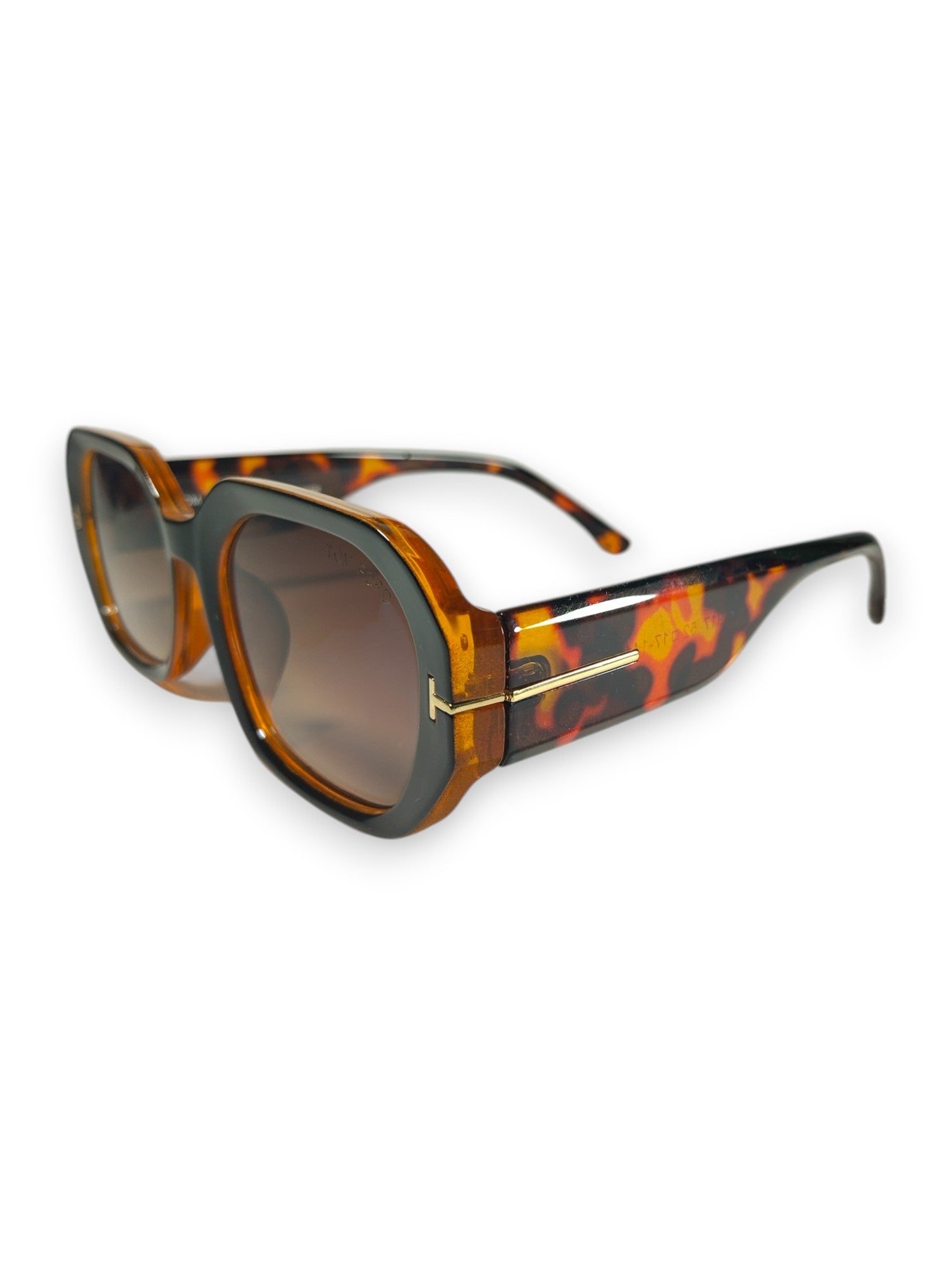Elegant Brown: Tom Ford-Inspired Sunglasses with Signature T-Logo