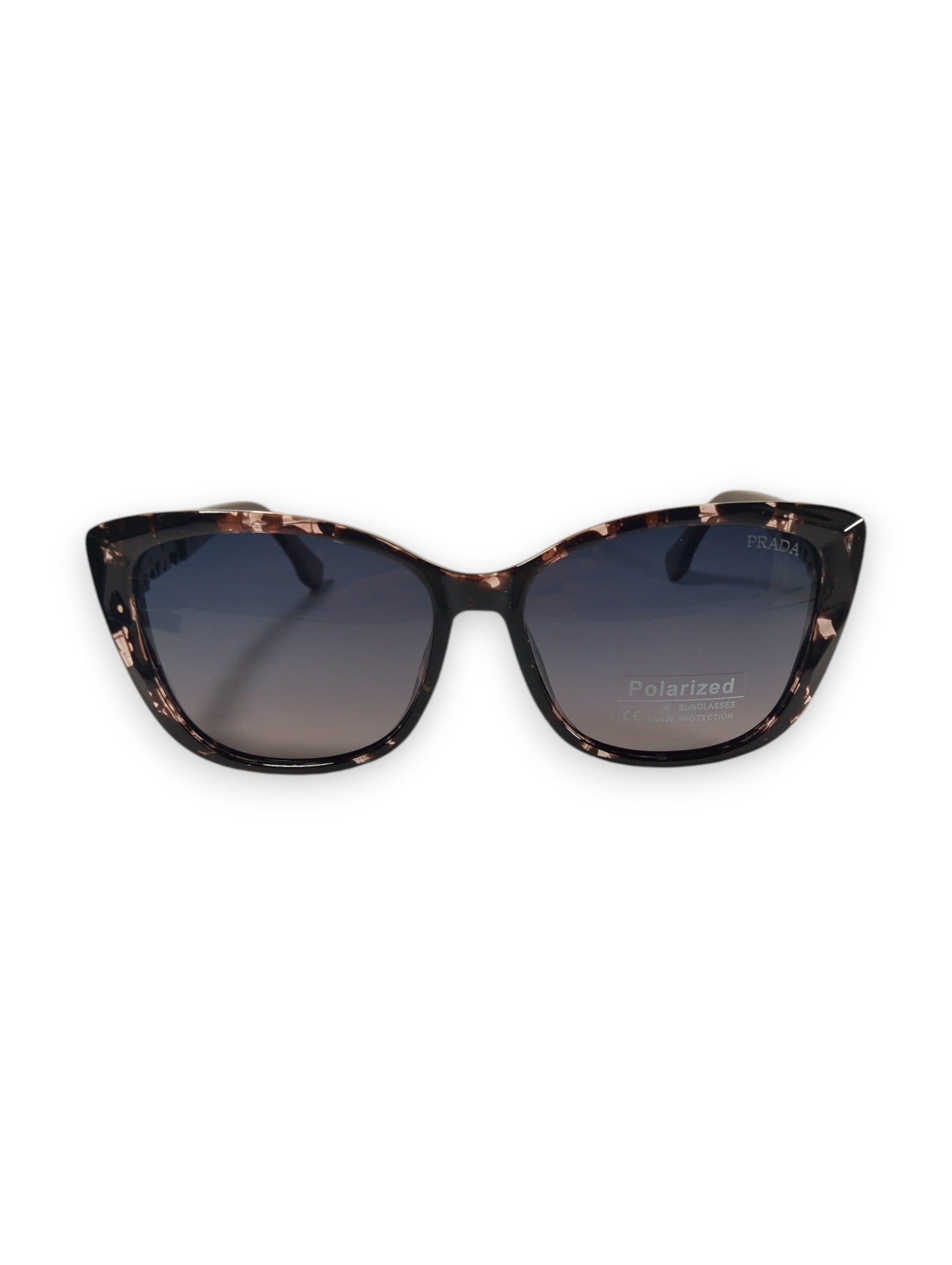 Prada Tortoiseshell Cat-Eye Sunglasses with Gold-Tone Logo