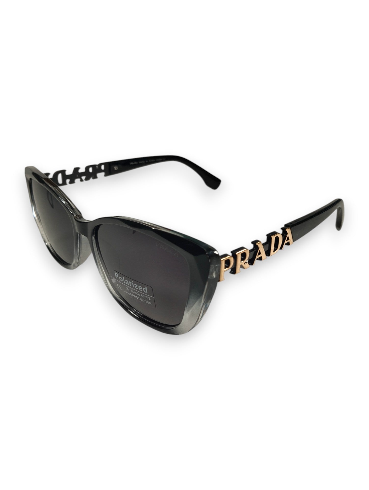 Prada Gradient Cat-Eye Sunglasses with Distinct Gold Logo