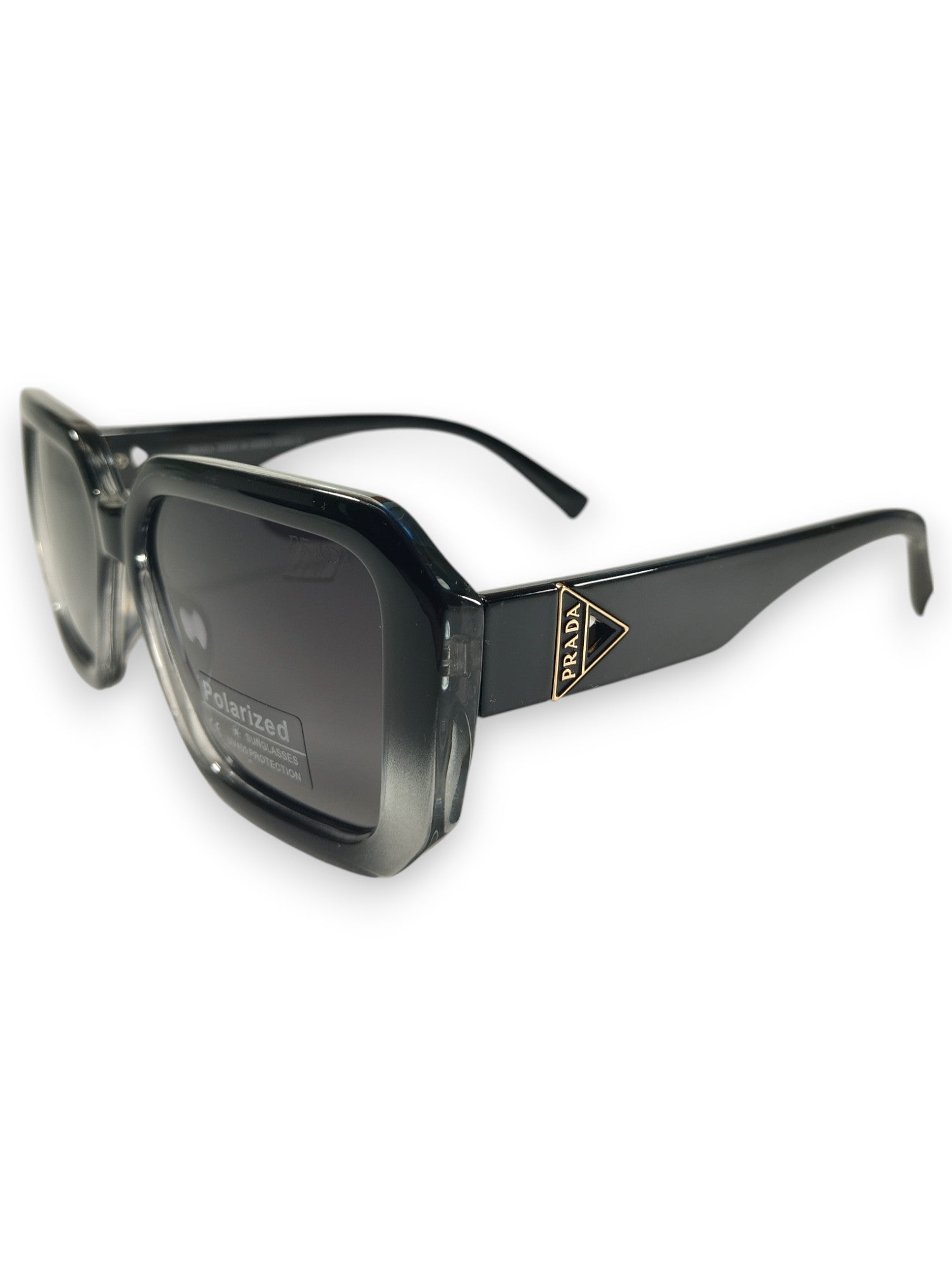 Prada Oversized Square Sunglasses with Gradient Translucent Frame