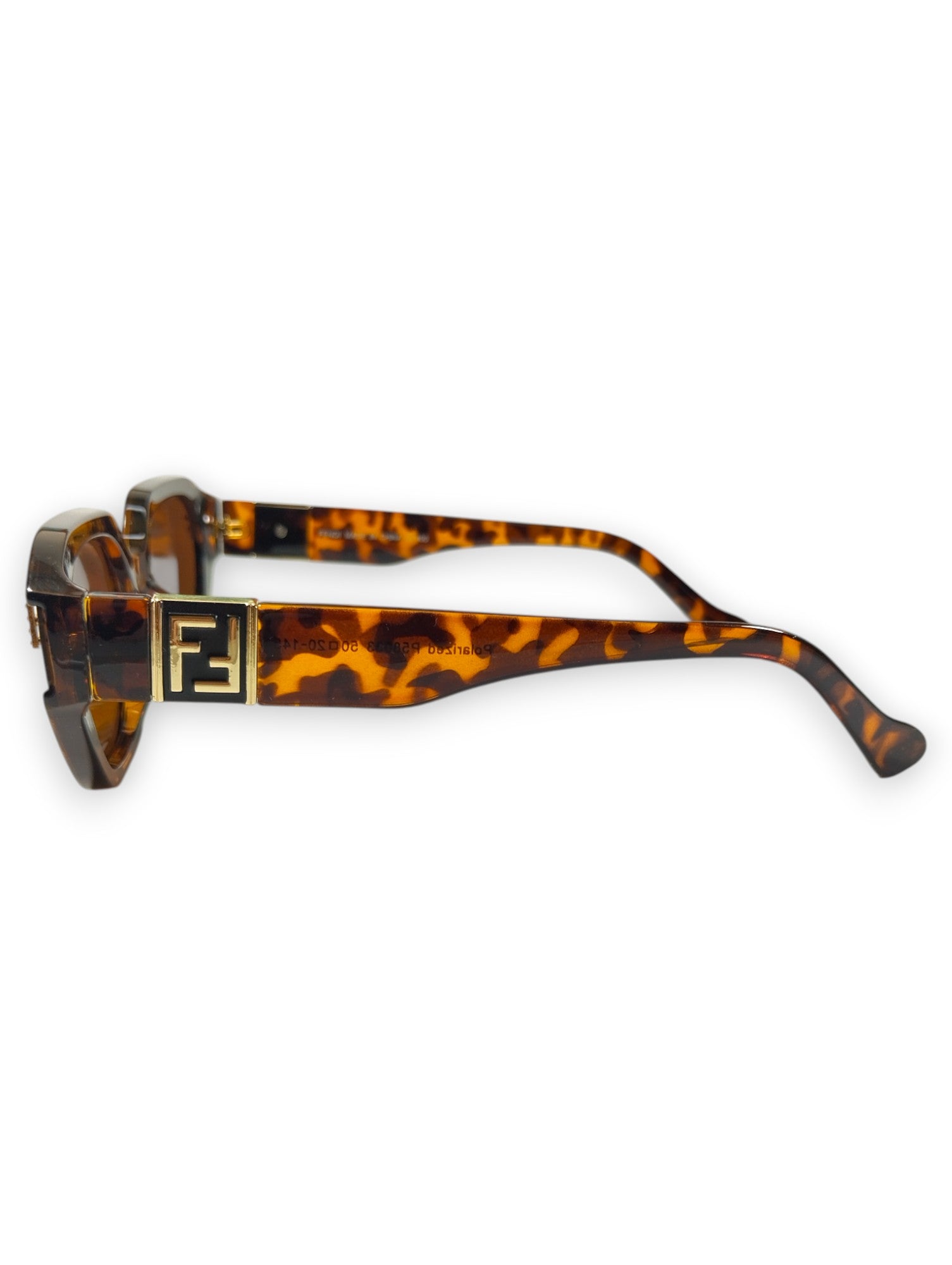 Fendi Geometric Cat-Eye Sunglasses with Gold-Tone F Logo