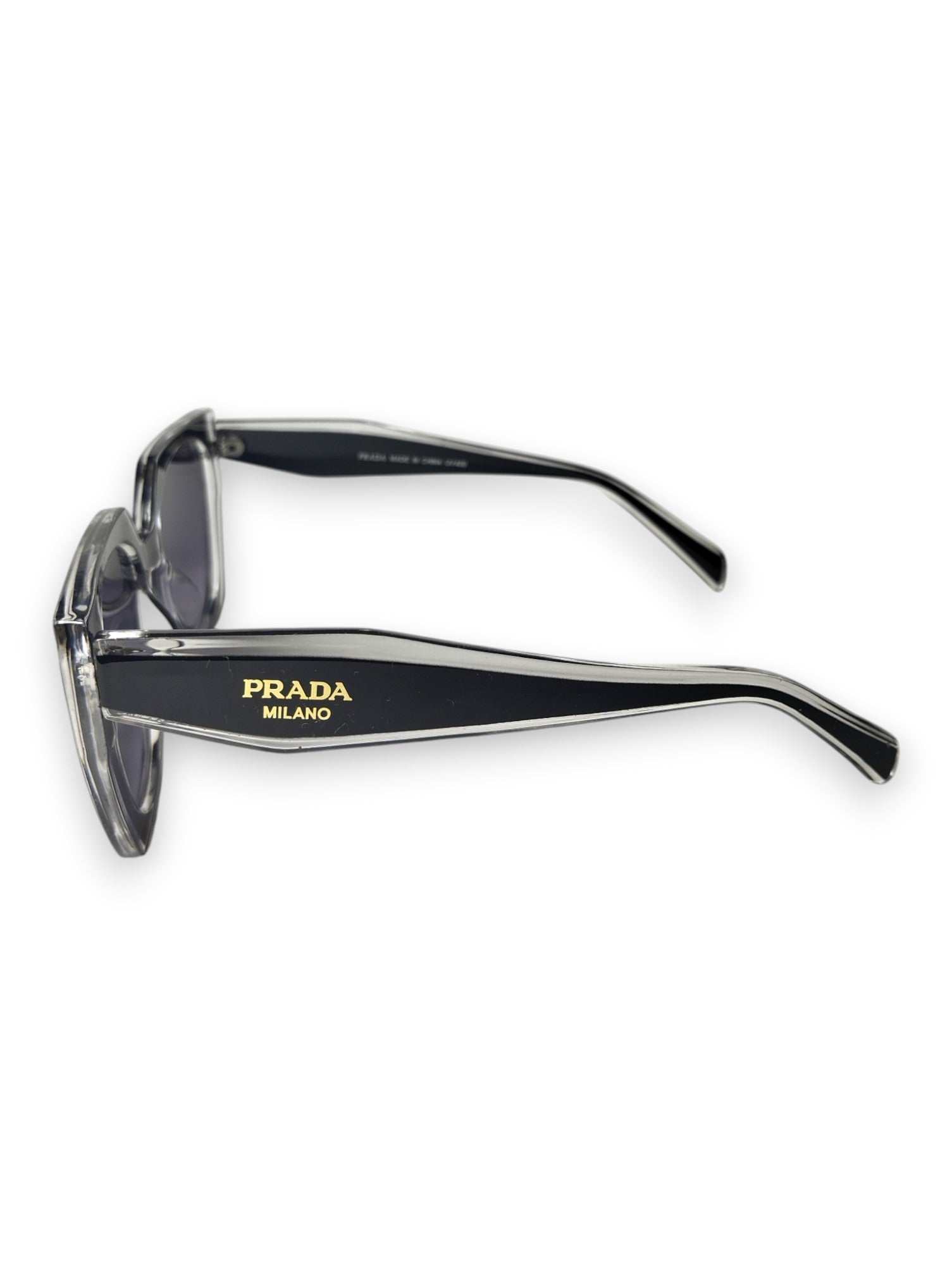Luxurious Black Prada Sunglasses with Polished Black Lenses