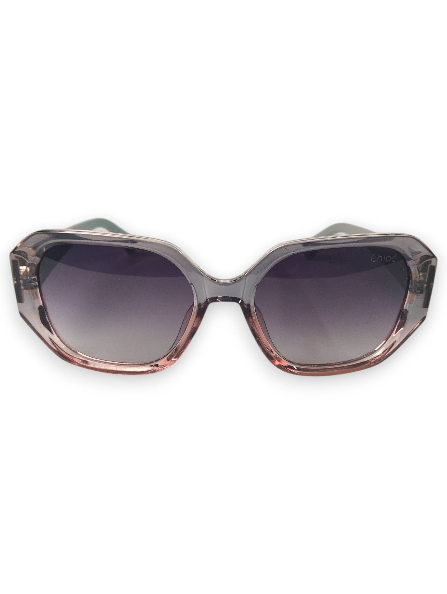 Bohemian Chic: Gradient Chloe Sunglasses with Gold Accents