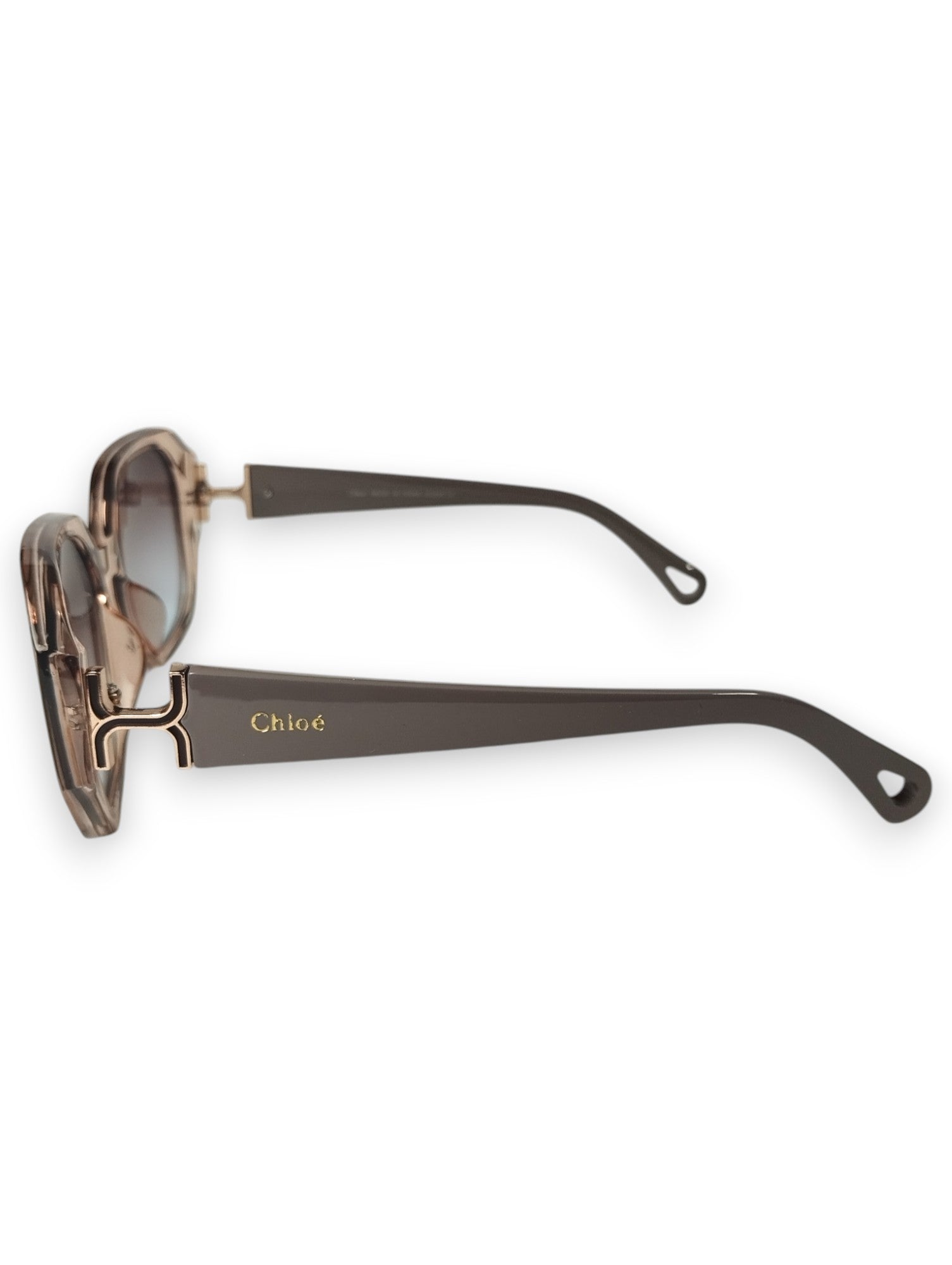 Desert Rose: Translucent Chloe Sunglasses with Gradient Lenses