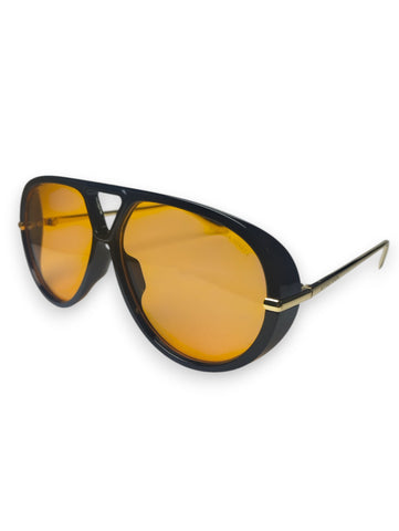 Bottega Veneta Aviator Sunglasses with Amber Lenses - Bold Elegance ✨