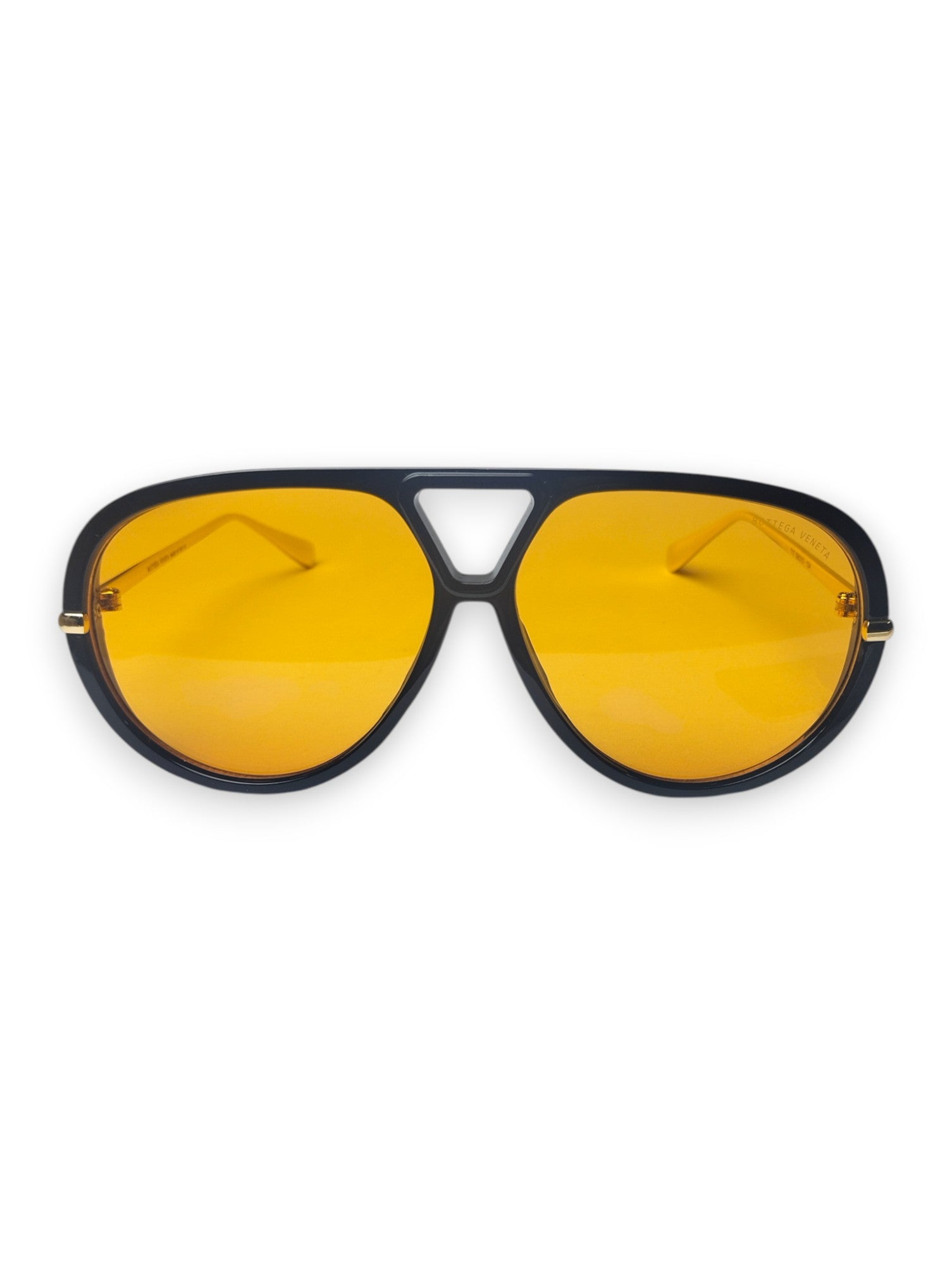 Bottega Veneta Aviator Sunglasses with Amber Lenses - Bold Elegance ✨