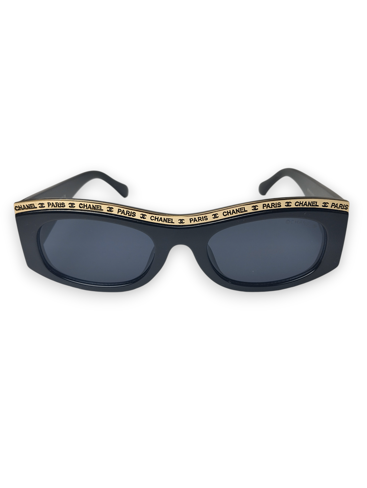 Chanel Gold & Black Square Sunglasses - Sophisticated Chic 🖤
