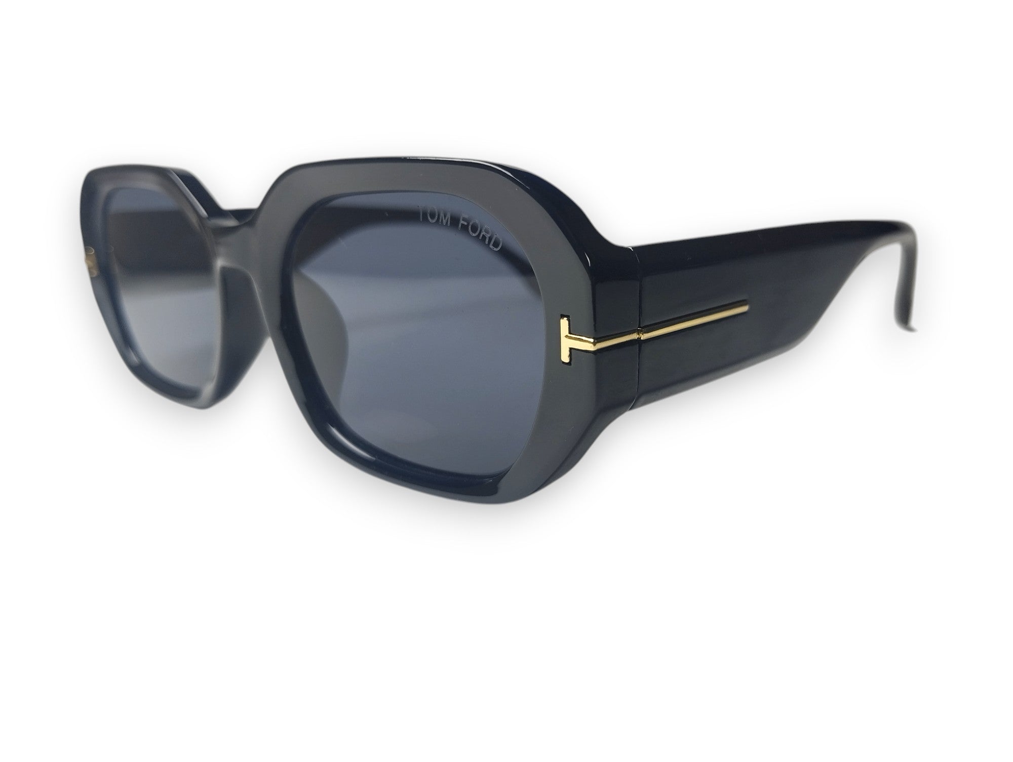Tom Ford Elegant Black Round Sunglasses