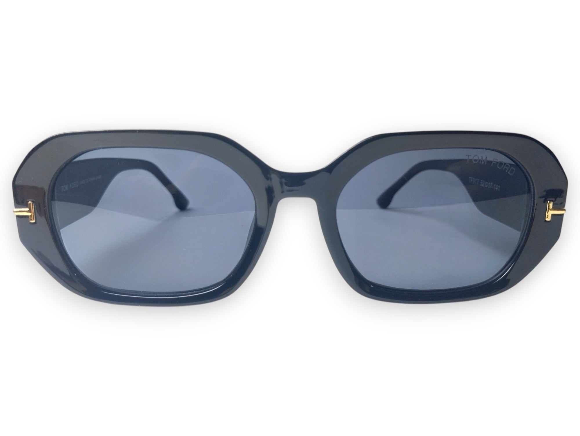 Tom Ford Elegant Black Round Sunglasses