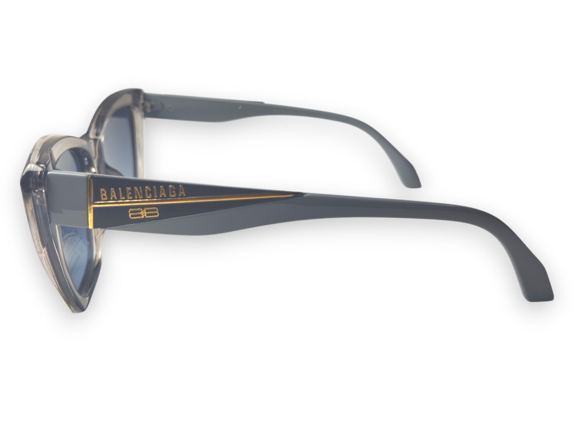 Balenciaga Silver & Gray Square Sunglasses - Urban Edge 🏙️