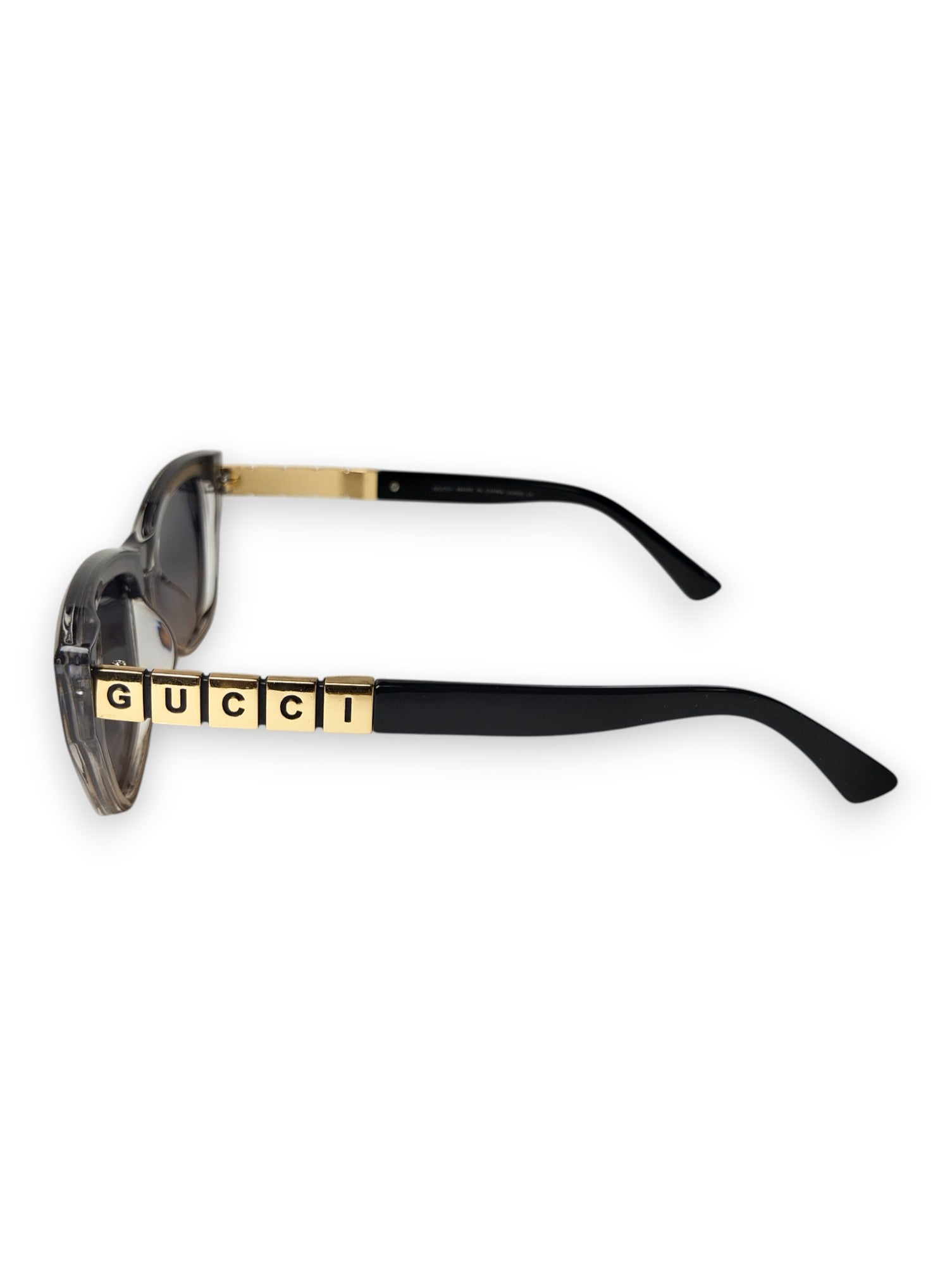 Gucci Translucent Cat-Eye Sunglasses with Signature Block Logo