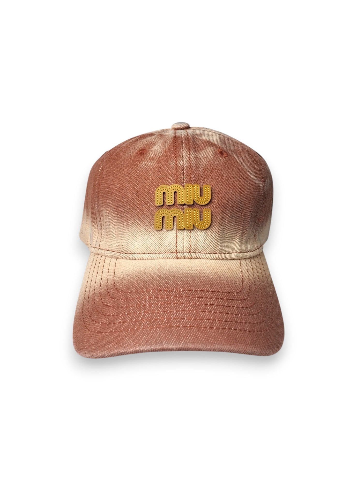 Miu Miu Monogram Washed-Denim Baseball Cap