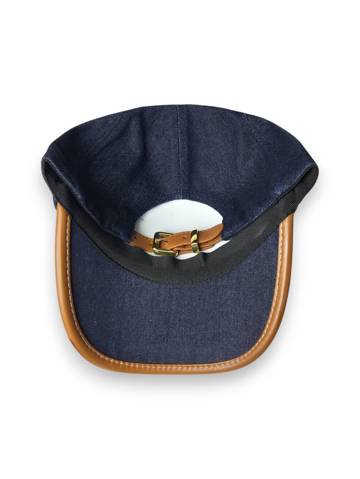 Miu Miu Denim & Leather Trim Baseball Cap