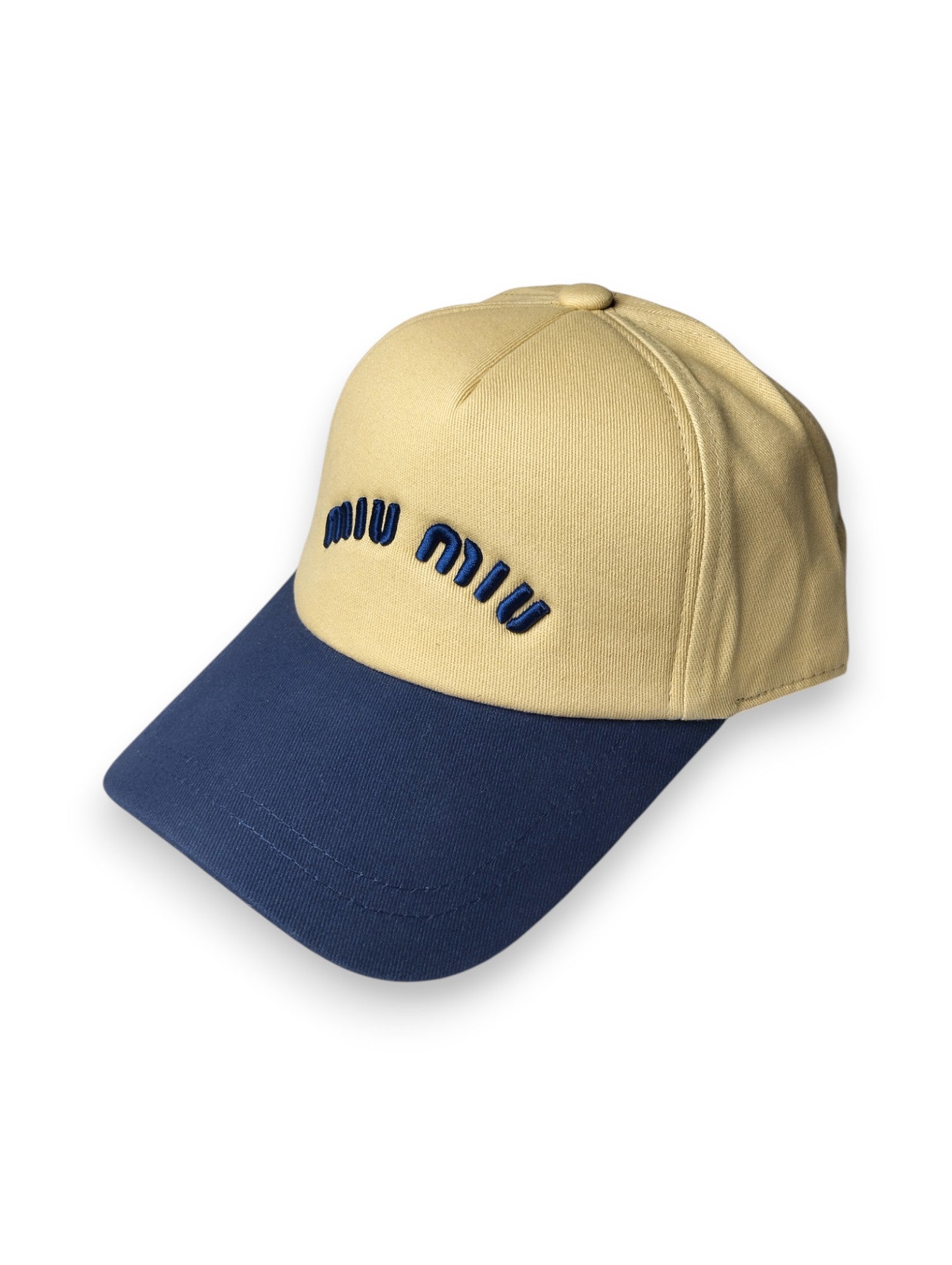Miu Miu Two-Tone Embroidered Logo Baseball Cap