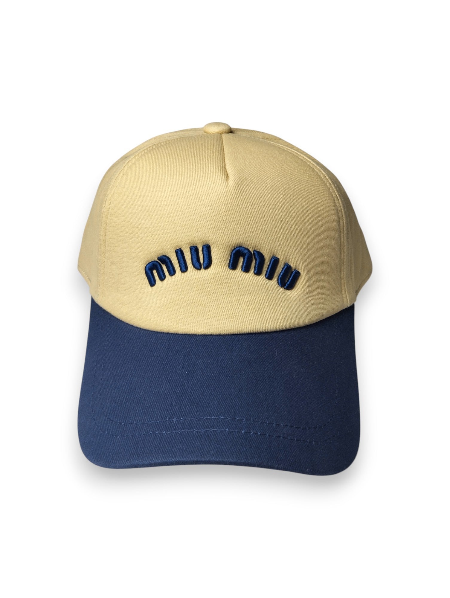 Miu Miu Two-Tone Embroidered Logo Baseball Cap